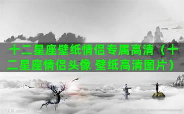 十二星座壁纸情侣专属高清（十二星座情侣头像 壁纸高清图片）